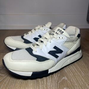 New Balance Cream and Black Sneakers